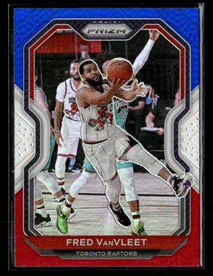 2020-21 Panini Prizm #215 Fred VanVleet Red, White and Blue Prizms card