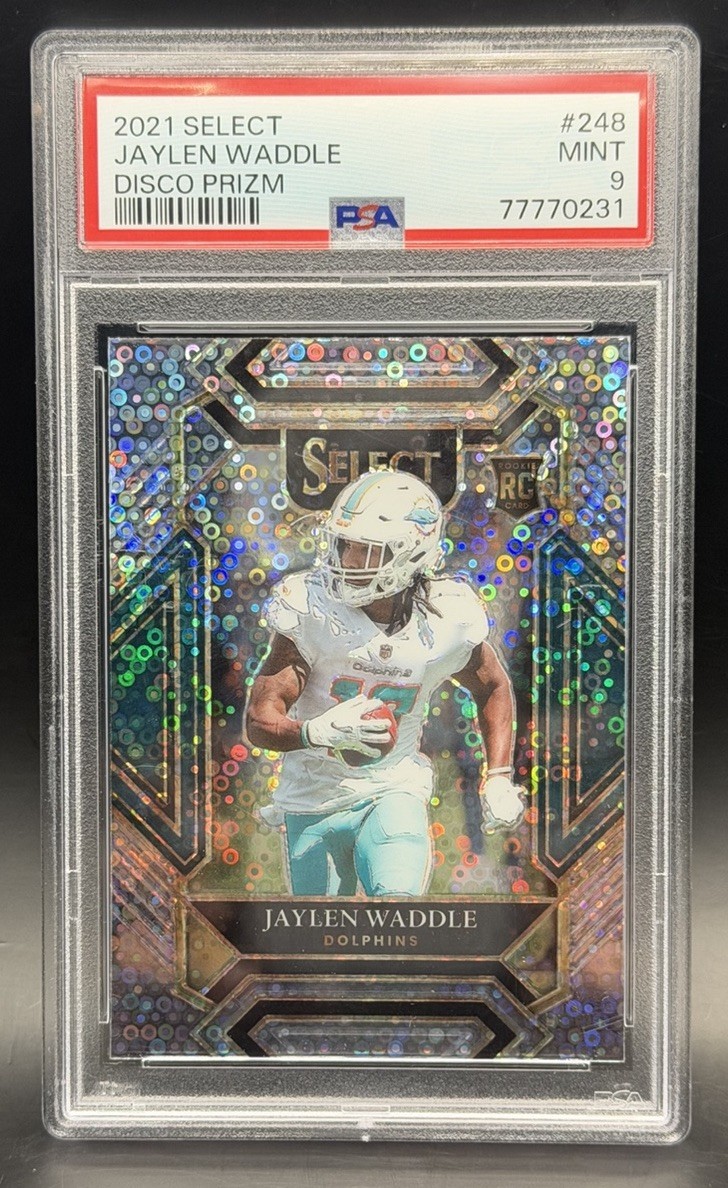 2021 Panini Select - Club Level Jaylen Waddle #248 Disco Prizm (RC)