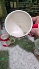 1 Christmas SANTA Standing On Hands 5 1/4" Tall Mug — photo 2