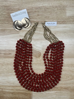 Anna & Ava Necklace w/ Clip On Earrings