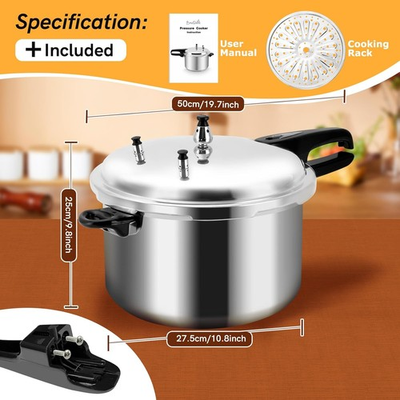#ad 12 Quart Aluminum Pressure Cooker amp; Canner w Rack for Canning Stewing $89.99