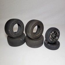 Used Proline Reaction Blue Dot Drag Tires 4 Rear Front Traxxas Drag Tires 2