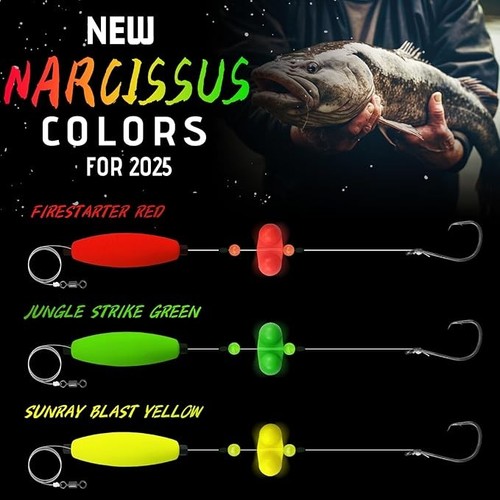 Narcissus Catfish Rigs Set – 6 Pre-Tied Rigs with 2oz Pyramid Sinker - Picture 5 of 6