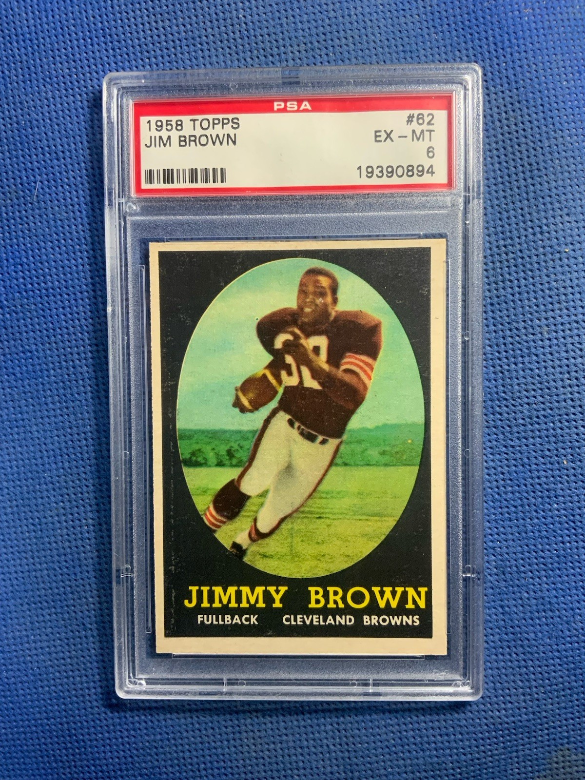 1958 Topps #62 Jim Brown ** ROOKIE ** PSA 6** Cleveland Browns football card