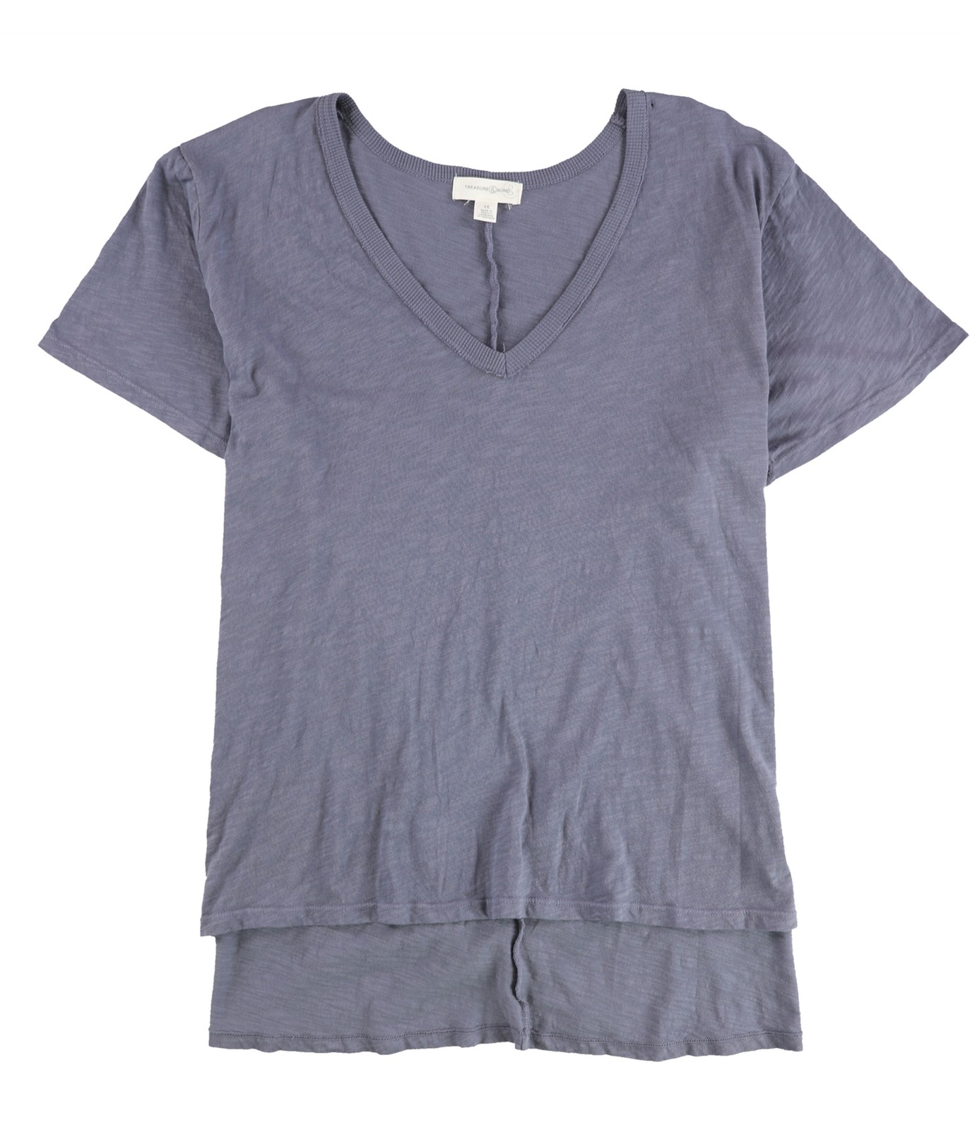 Treasure & Bond Womens Solid Basic T-Shirt, Blue,… - image 1