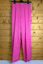 Mango Womens Trousers Pants UK 8 Pink Polka Dot Spotted Viscose Ecovero