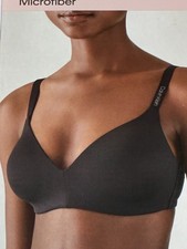 Calvin Klein Womens Small 2 pack Microfiber Wireless Bras - Black and Beige