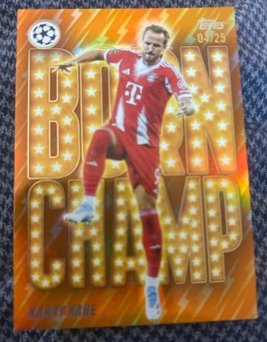 2025-26 Topps Uefa Club Competitions - Born Champ Harry Kane /25 Orange
