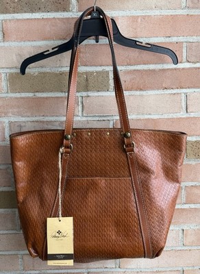 LARGE PATRICIA NASH TAN BENVENUTO WOVEN SHOULDER BAG HANDBAG