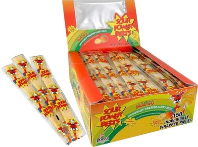 Sour Power Mango Individually Wrapped Belts, Mango, 150Count