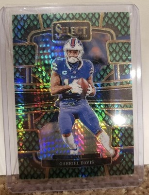 2023 Panini Select Gabriel Davis Concourse Dragon Scale Prizm SSP # d /70 Bills