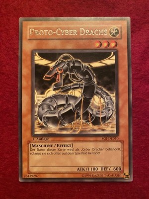 Yu-Gi-Oh! PROTO-CYBER DRACHE, SOI-DE010, RARE, NEAR MINT, KOMBI-VERSAND!