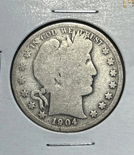 1904 Barber Half Dollar Average Circ 90% Silver *0163