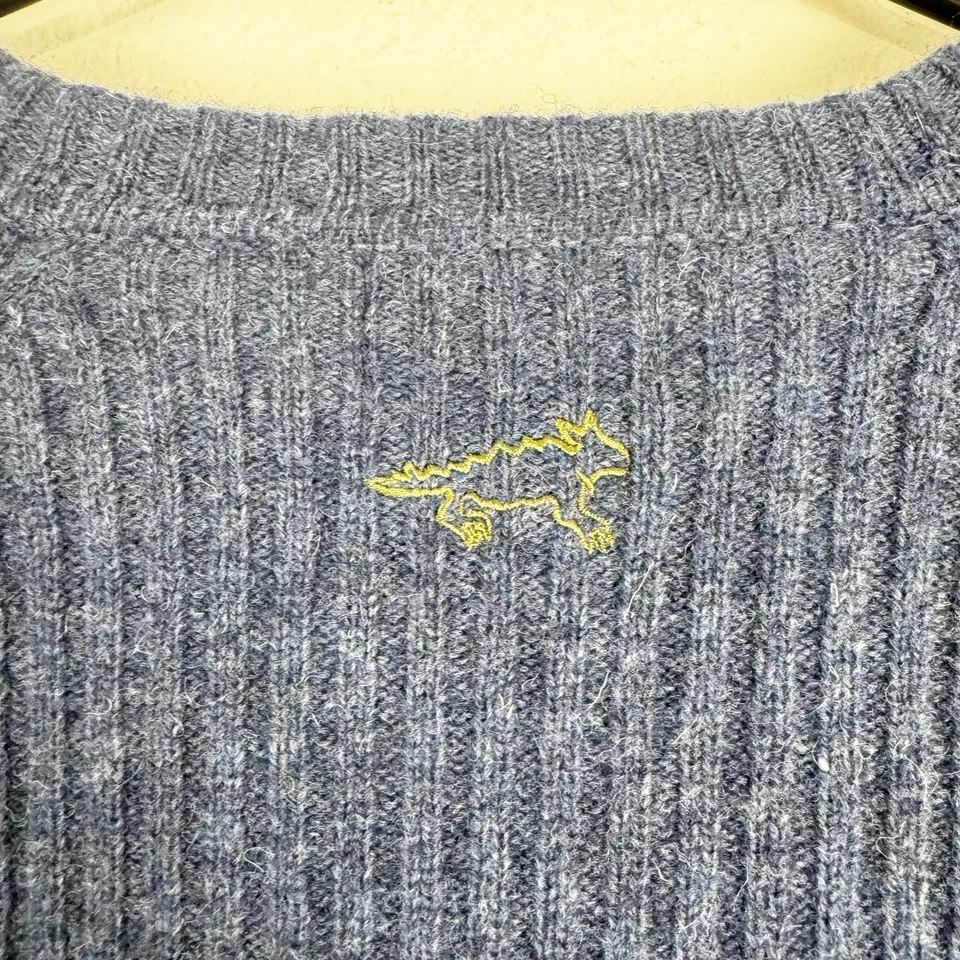 Horny Toad Men's 100% Lambswool Rib-Knit Sweater Size XL Blue - Image 3 of 4