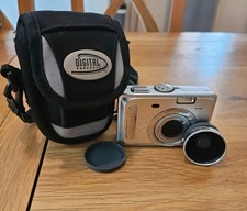 Pentax Optio S55 Digital Camera Silver with Case plus Wide Angle Lens - Tested
