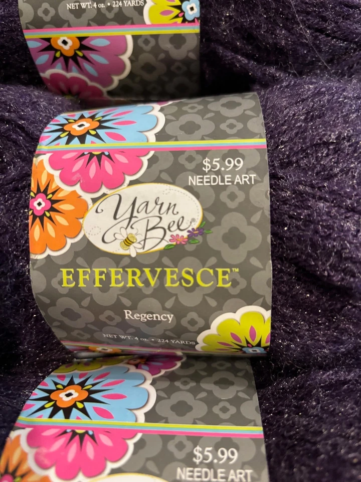 Hilo de abeja efervescente: Color is Regency #4 peso: Lote de 3, 224 yardas cada uno Foto 2 de 4