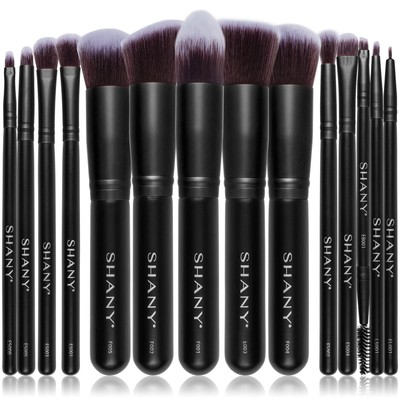 SHANY Black Bombshell 14-Piece Complete Makeup Brush Set - 14 PCS