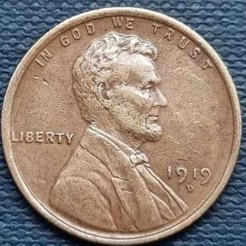 1919 D Lincoln Wheat Cent 1c Higher Grade XF - AU Details #95280