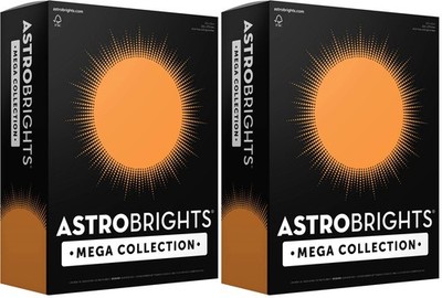 Astrobrights Bright Orange Colored Paper 625 Sheets 8.5 x 11 Pack of 2