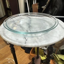 Vintage Pyrex 9" Pie Plate USA # 209 Blue Edge Cooking Baking Serving kitchen 