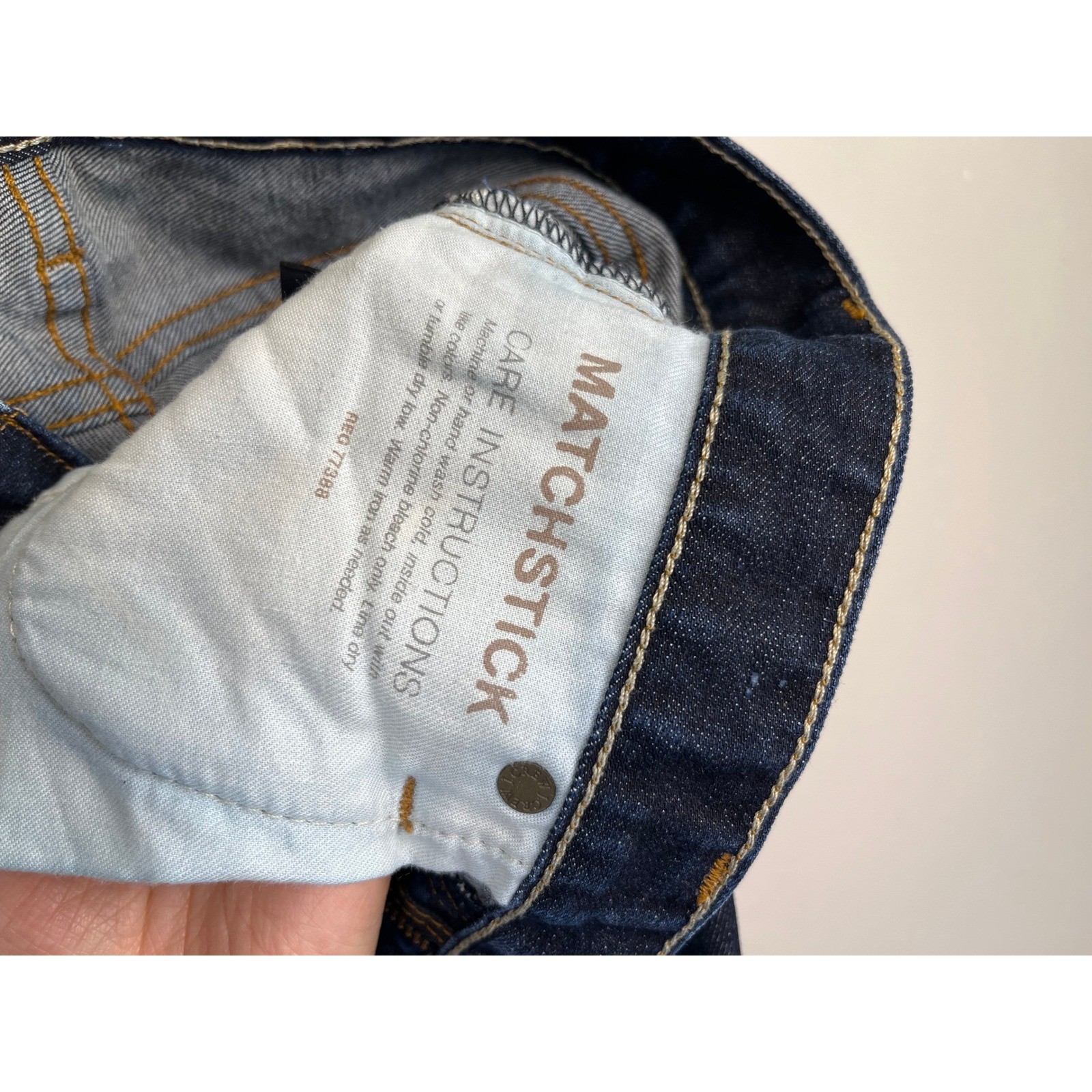 J.Crew Matchstick Straight Leg Jeans Dark Indigo Wash Size 26R Stretch Denim image 6