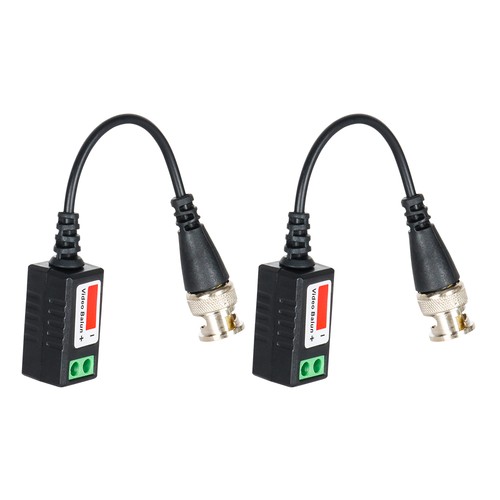 2Pack CCTV Camera Passive Video Balun BNC Connector Coaxial Cable Adapter USA - Picture 5 of 12