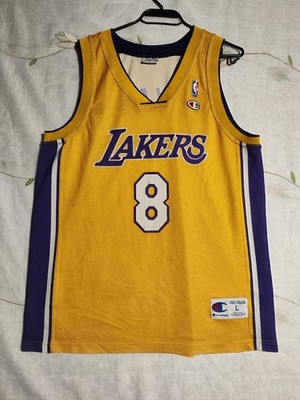 KOBE BRYANT 8 Los Angeles Lakers Vintage Champion Jersey Authentic Apparel Gr.L