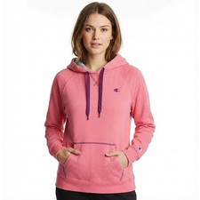 Champion Hoodie Womens Large Pullover Eco Authentic Kangaroo Pocket Cotton Blend
