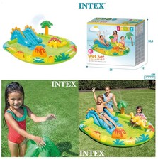 Intex Playcenter Dino - Planschbecken Wasserspielcenter Pool Rutsche Sprüher