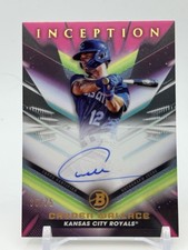 2023 Bowman Inception Cayden Wallace Fuchsia Foil SP Auto /75 Royals BPA/CW