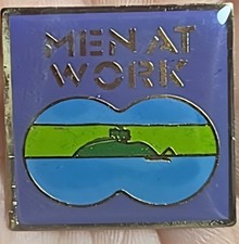 1983 MEN AT WORK enamel pin Cargo cloisonne badge 1  square button LOT Of 150