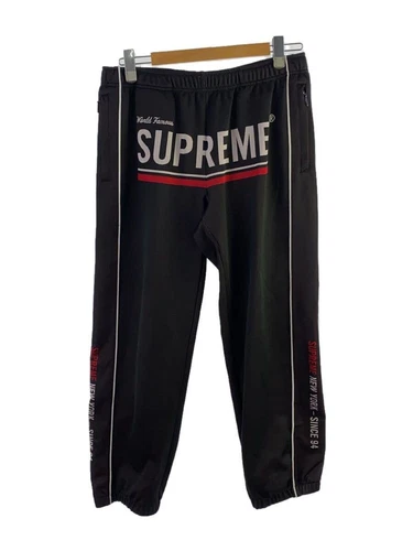 PANTALON DE SURVÊTEMENT JACQUARD SUPREME AUTRES 22AW MONDIALEMENT CÉLÈBRE S POLYESTER noir occasion