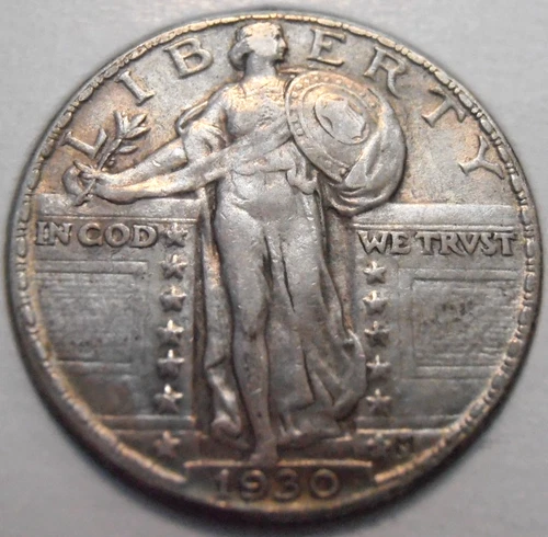 1930 P Liberty Standing Silver Quarter,  Better Grade, (30PEG1)