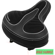Asiento de sillín de bicicleta eléctrica cómodo ancho trasero grande suave cojín de gel deportivo