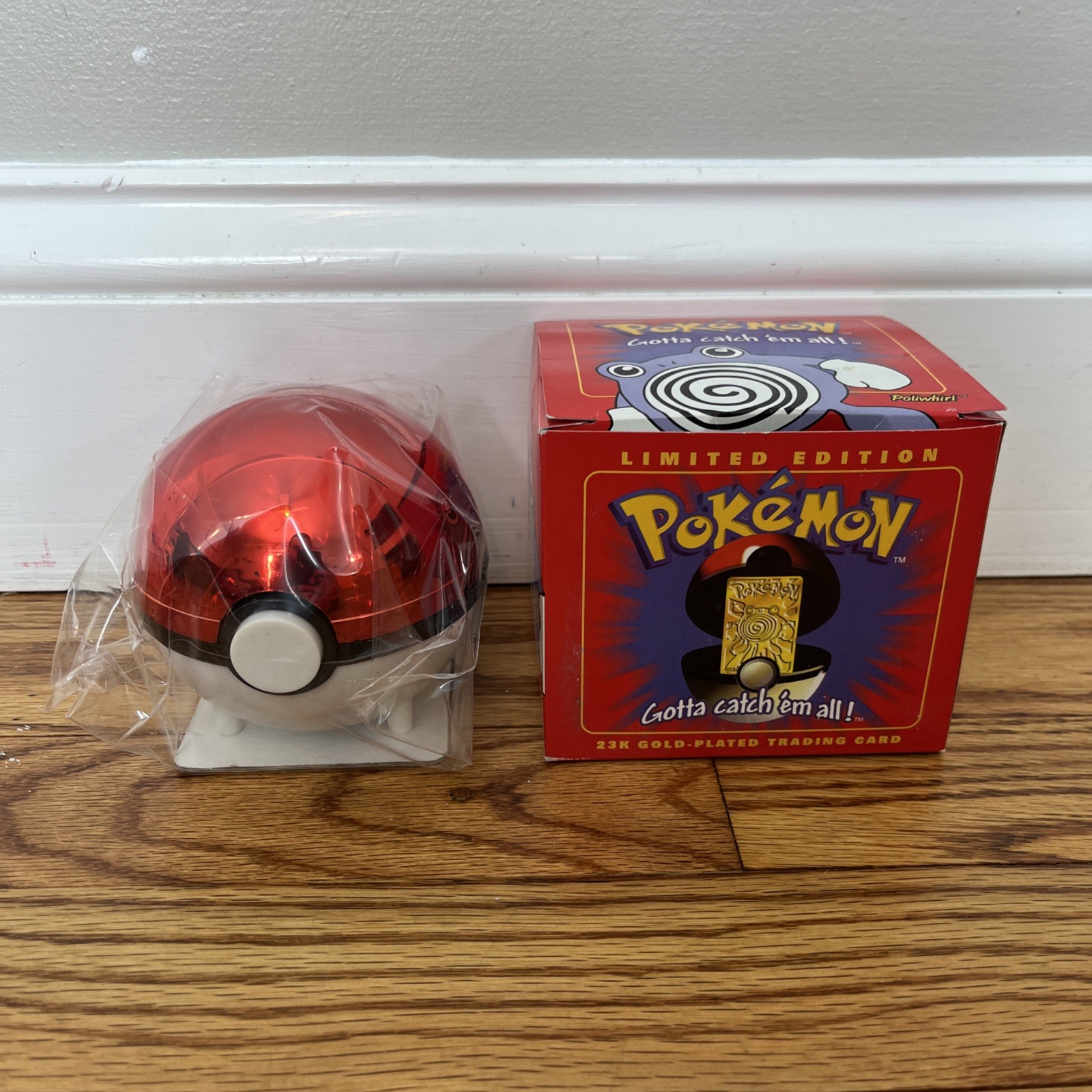 Pokemon POLIWHIRL 23K Gold Plated Trading Card 1999 Burger King Promo SEALED