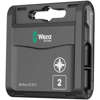 WERA 05057760001 Bit-Box 20 PZ, PZ 2 x 25 mm, 20 pieces