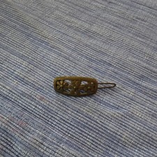 Bronze Metal Floral Hair Barrette Decorative Vintage Clip