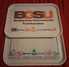 2Cafeteria Lunch Trays Cambro Camtray Fiberglass 12x16.25 Bowling Green State U