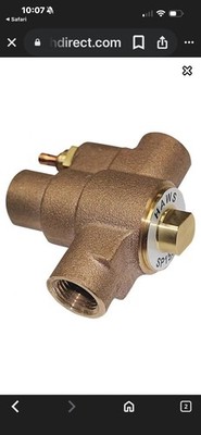 Haws SP158B Manual Brass Valve for Water 1/2 in NPT Port, 1/2 in Diameter