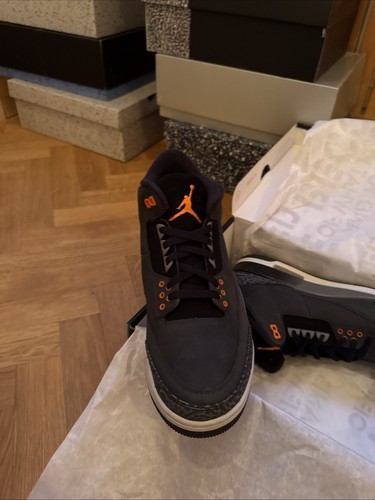 Nike Air Jordan 3 Retro Night Stadium/ Total Orange Fear UK9.5 New Boxed SNKRS - Picture 9 of 10