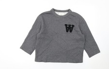 Wood Wood Women Grey XS Pullover Sweatshirt with W Logo