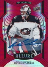 Matiss Kivlenieks #121 - 2020-21 Allure - Rookies SP Red Rainbow Autograph