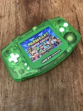 Nintendo Gameboy Advance GBA Clear Green White Gaming Console BACKLIT IPS V2