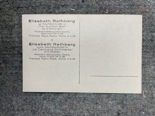 FREE SHIPPING Lot of six period Elisabeth Rethberg postcards Rautendelein Opera - Picture 9 of 9