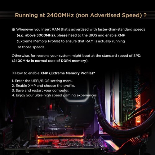 RGB RAM】 Game TURBO 16GB Kit 2x8GB 3200MHz PC4-25600 CL 16-18-18-40 Intel XMP... - Picture 8 of 8