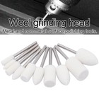 20Pcs Wool Felt Mounted Polishing Buffing Wheel Grinding Bits Drill Rotary Tool