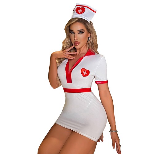 Sexys Ladies Nurse Costume Women Hospital Fancy Dress Uniform Hen Party Outfit - Picture 33 of 100