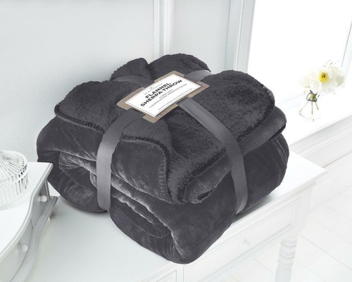 Soft Warm Sherpa Throw Blanket Bedspread for Bed Sofa Double & King - Picture 5 of 38