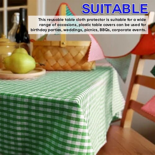 25 x Protector de mantel de vinilo PVC guinga limpiable 90 cm x 90 cm - Imagen 11 de 19