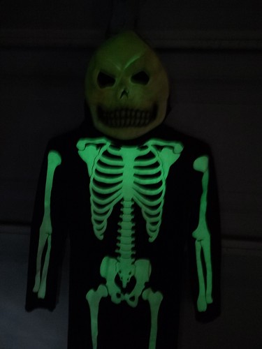 Disfraz de Halloween de cuerpo completo con máscara esqueleto juvenil que brilla en la oscuridad - Imagen 5 de 18